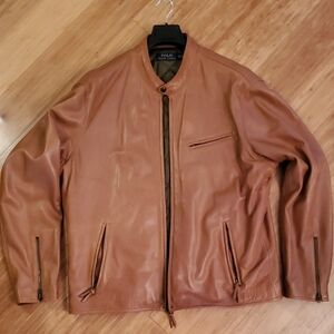 Polo by Ralph Lauren Men's Tan Leather Jacket